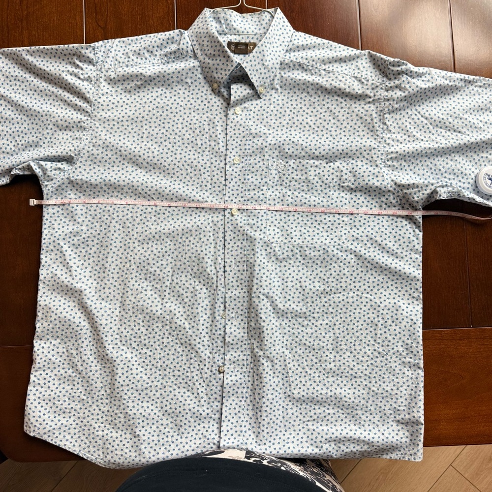 Ariat Men's Light Blue Geometric Button Down Shirt - Picture 4 of 4